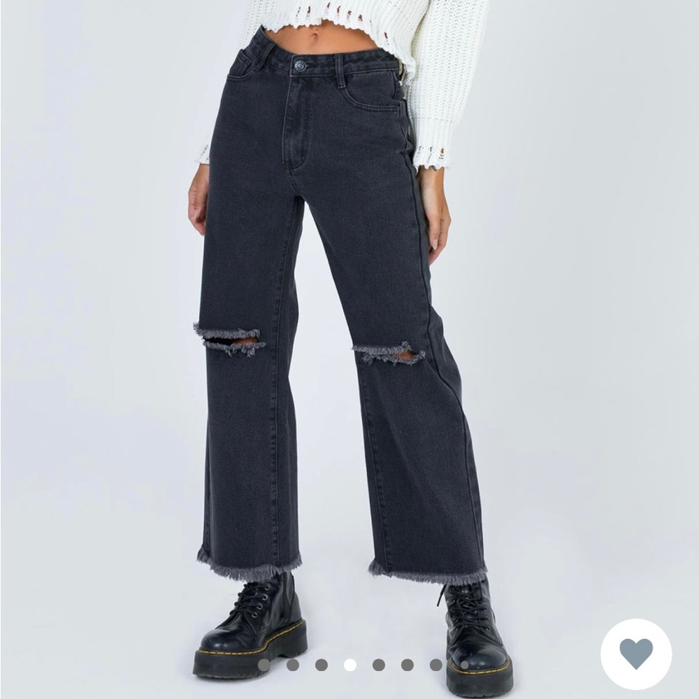 Cecelia hammer wide leg knee rip jeans size 4